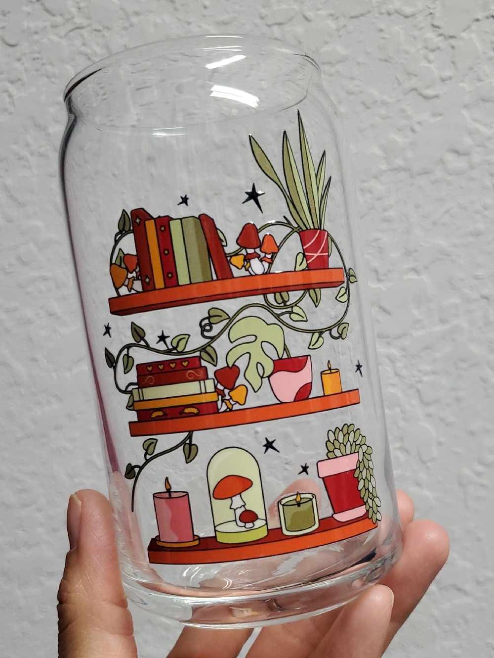 Plant Mom Reusable Beer Can Glass Plants with Colorful Shelf Plant Lover New